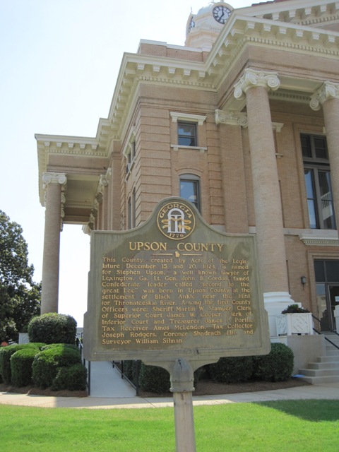 Thomaston, GA: Upson County Historic Marker - Upson County Courthouse - Thomaston, GA