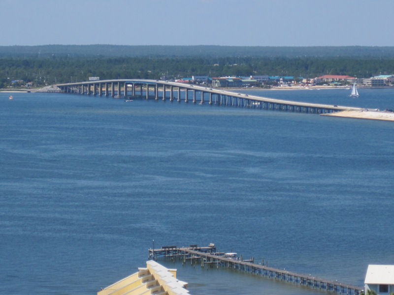Gulf Breeze, FL: Navarre Bridge across Santa Rosa Sound from Navarre Beach FL