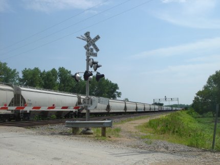 Linwood, KS: City of Linwood, Kansas_Train going through Linwood