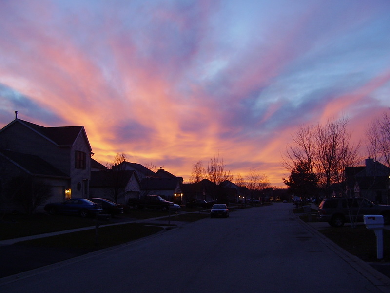Belvidere, IL: Neighborhood strret at early evening