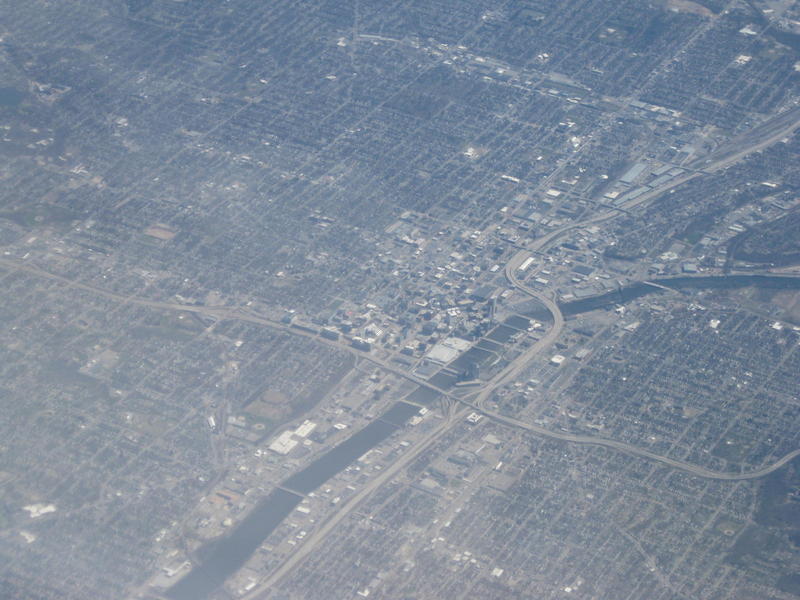 Grand Rapids, MI: Grand Rapids aerial shot from 35,000 feet. Flight was from Milwaukee to Newark, NJ