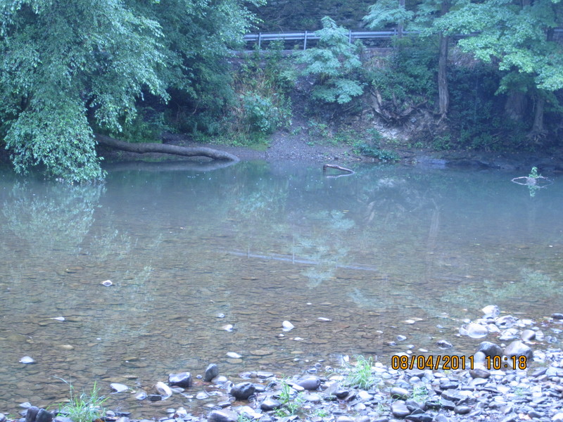 Benton, PA: Reflections below the Benton Dam August 4, 2011