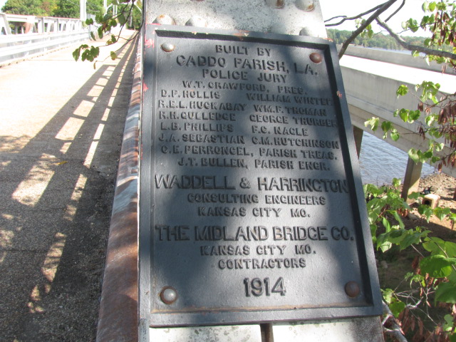 Mooringsport, LA: Caddo Lake Drawbridge plaque