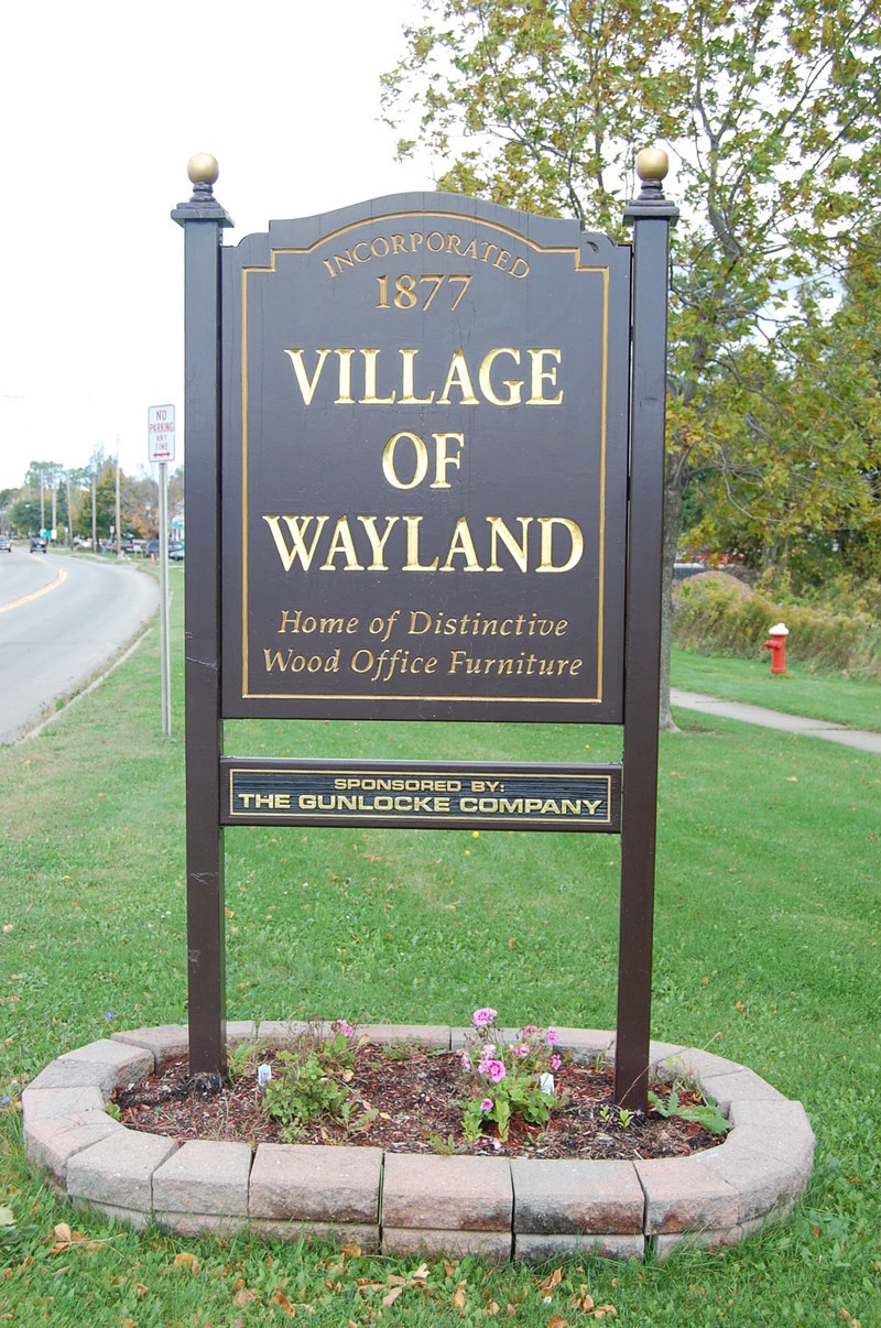 Wayland, NY: Wayland welcome sign