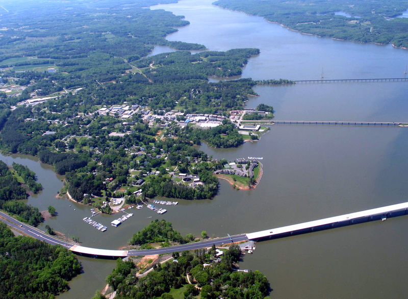 Clarksville, VA Aerial photo of Clarksville with new bridge, 2005