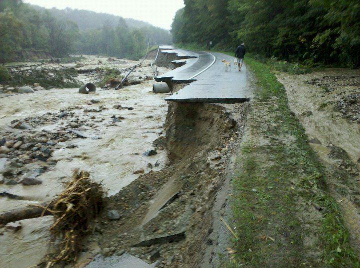 Mendon, VT: Route 4 After Hurricane Irene- August 2011