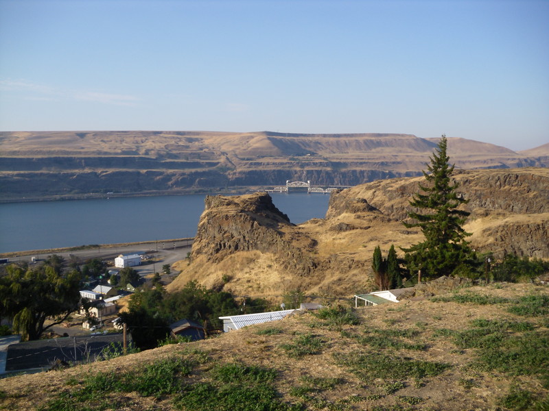 Wishram, WA: View of the Railroad Bridge over the Columbia River