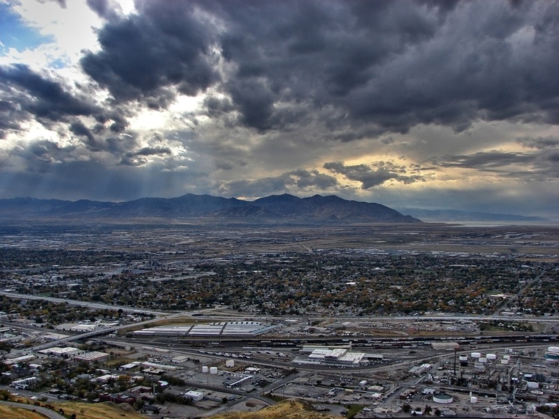 Salt Lake City, UT: Salt Lake looking West from Ensign Peak