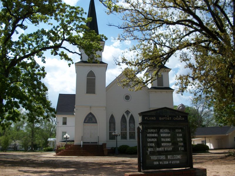 Plains, GA: Baptist Church on North Bond Street