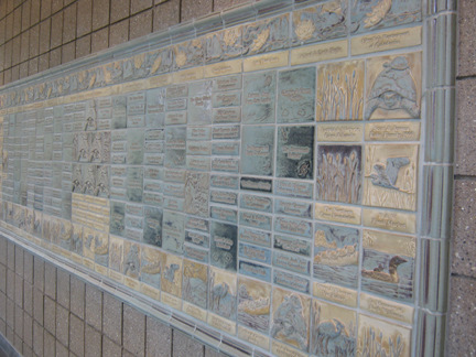 Caledonia, MI: Photo of Beth Kuilema Tiles located in the entry of Caledonia Library