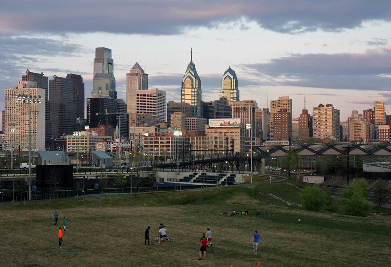 Philadelphia, PA skyline near upenn photo, picture, image