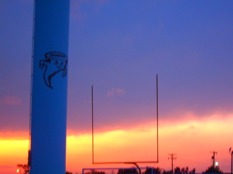 Drumright, OK: Drumright Water Tower! at The Drumright Football Field!!