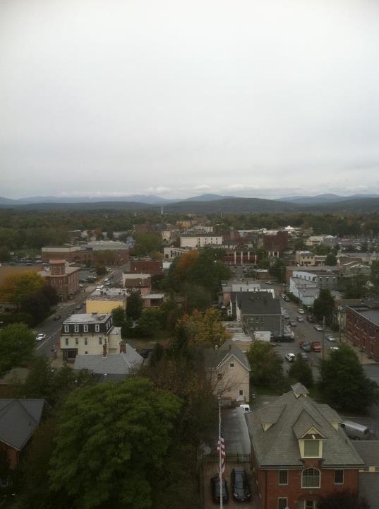 Kingston, NY: Looking towards Uptown Kingston from the City Hall bell tower.