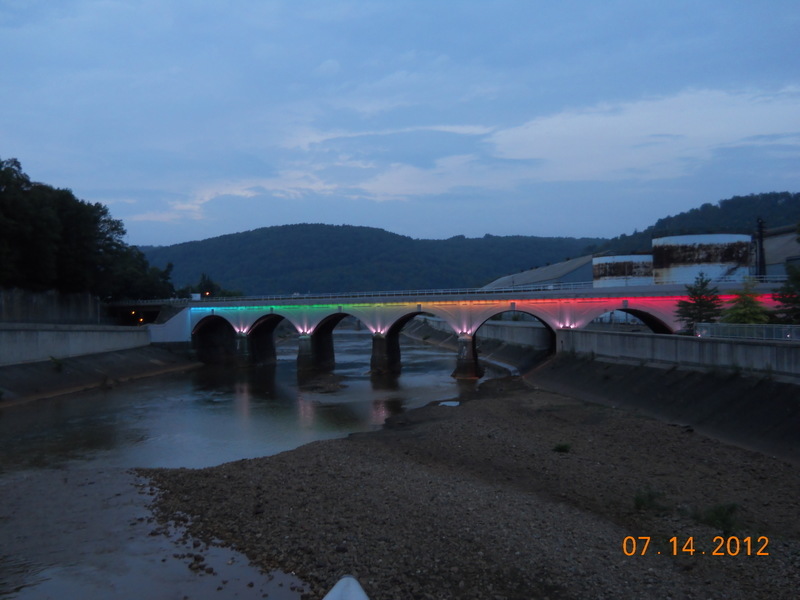 Johnstown, PA: New facade & lighting of historic stone bridge