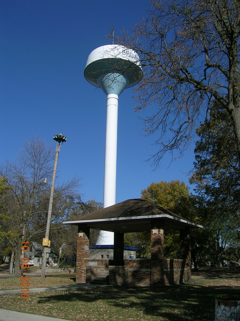 Brownton, MN: Water Tower + the Band Shell in Park