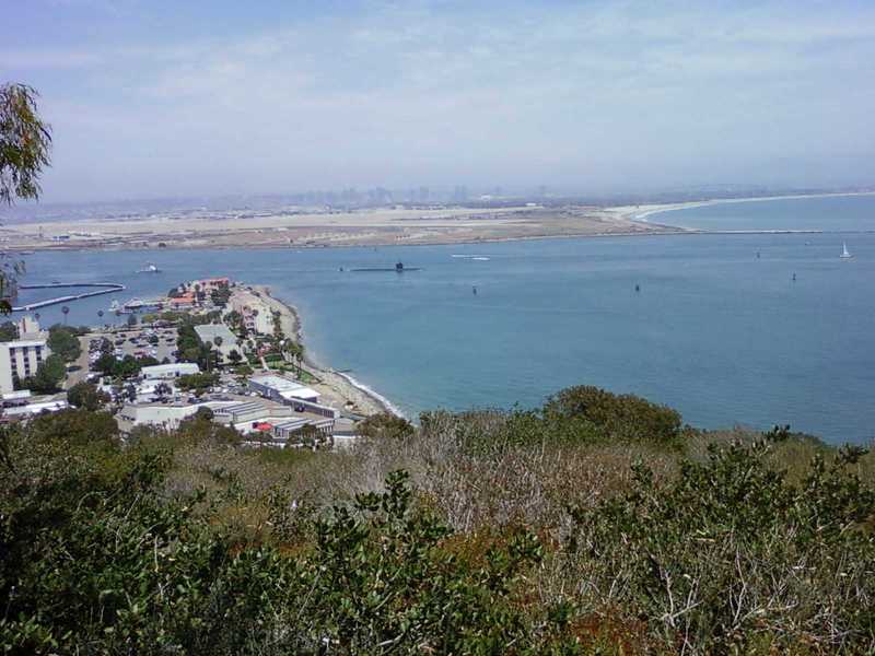 Max Meadows, VA: Looking south from Point Loma towards the SD Bay, Coronado, North Island and Mexico.