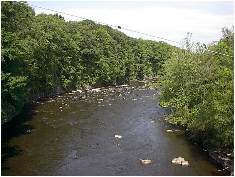 Pulaski, NY: The Salmon River which runs through the middle of the village.