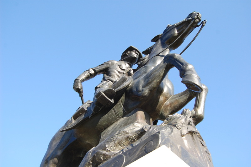 St. Joseph, MO: A photo of the inspiring pony express statue.
