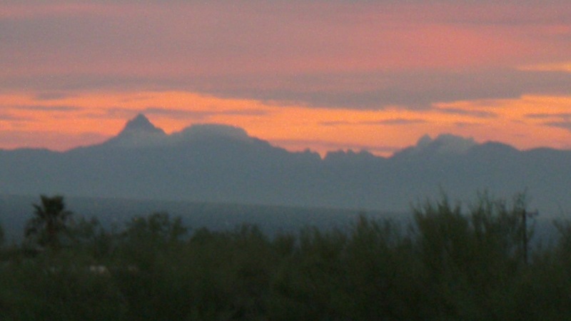 Tucson, AZ: West view at sunset