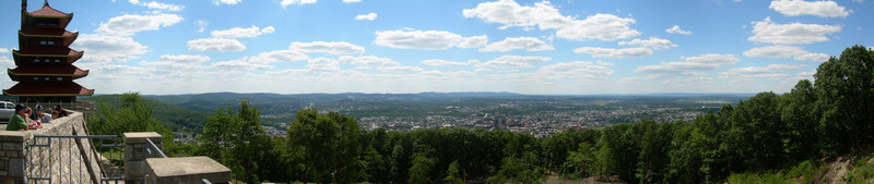 Reading, PA: Panoramic of the Pagoda July of 2007