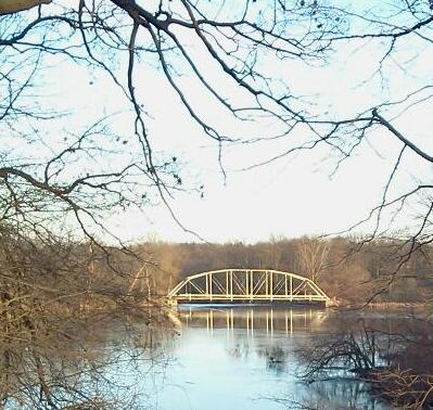 Elsie, MI: Bridge at the watershed
