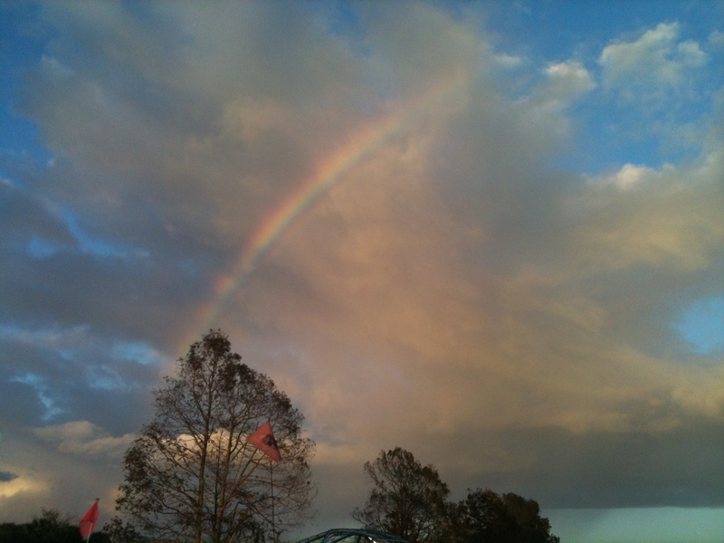 St. Cloud, FL: Rainbow over lake Cypress!
