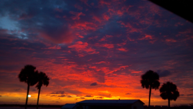 Port Orange, FL: Sunrise over Halifax river.