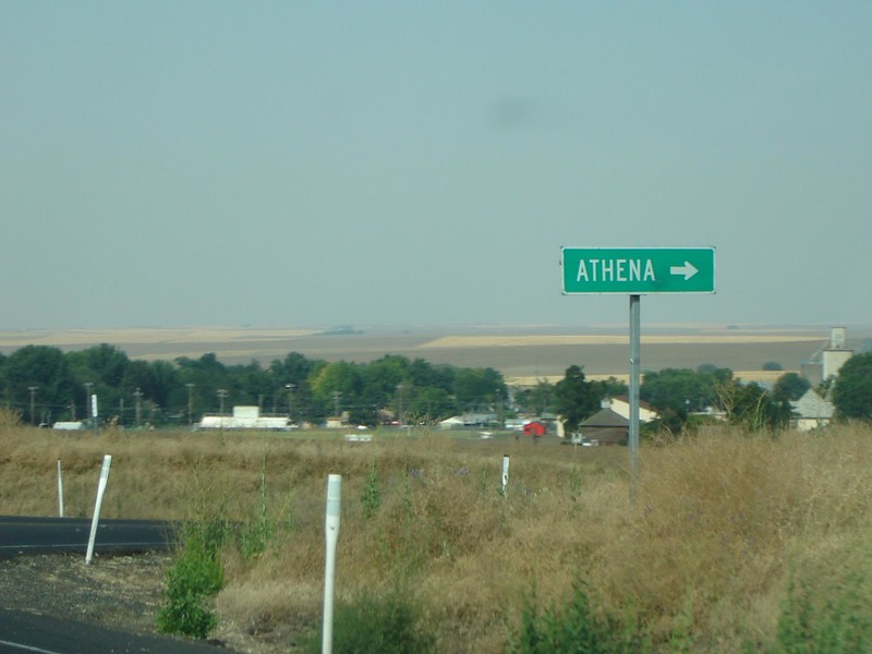 Athena, OR: Athena Road Sign