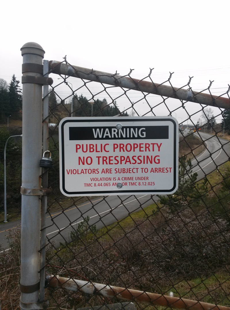 Tacoma, WA: public property...no trespassing....what???