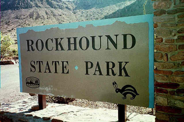 Deming, NM: Rockhound Park Sign