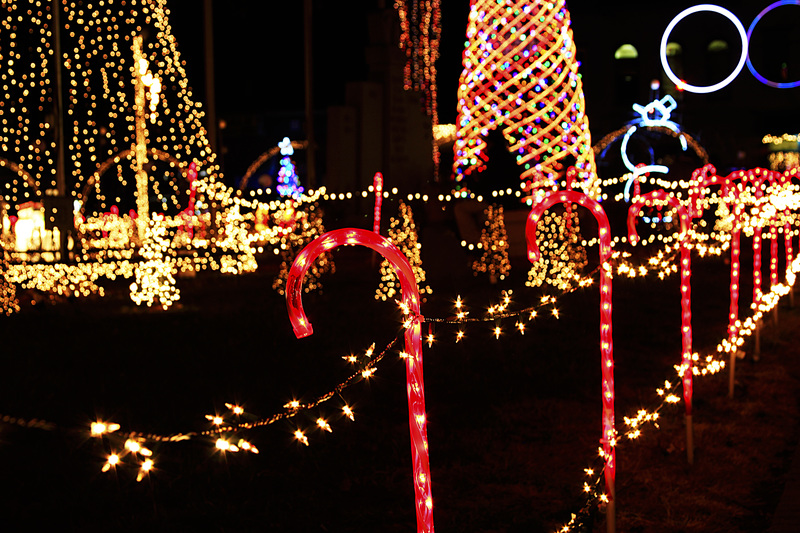 Charlestown, IN: The Square in Charlestown, Indiana at Christmas