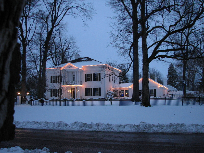Mount Carmel, IL: House on Cherry Street in the Winter