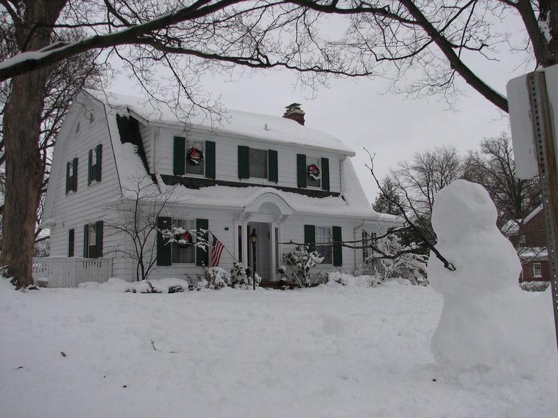 Mount Carmel, IL House on Cherry Street in Winter photo, picture