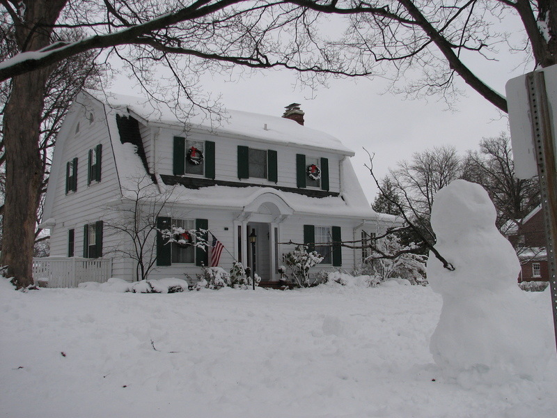 Mount Carmel, IL: House on Cherry Street in Winter
