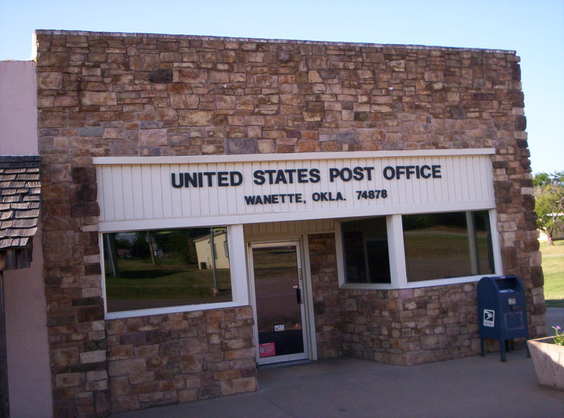 Wanette, OK: wanette post office