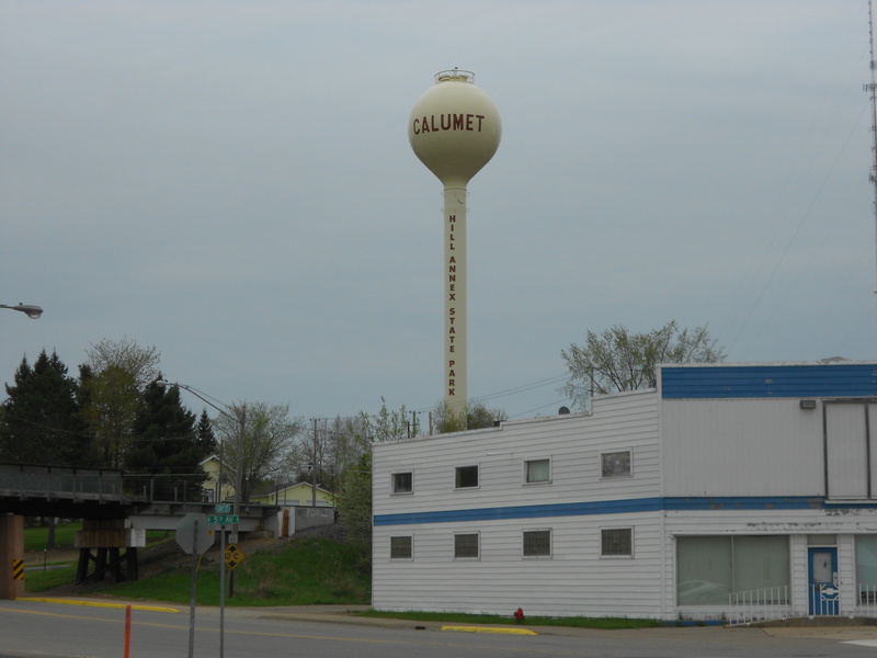 Calumet, MN: From Hwy 169,looking N.E., Calumet Water Tower