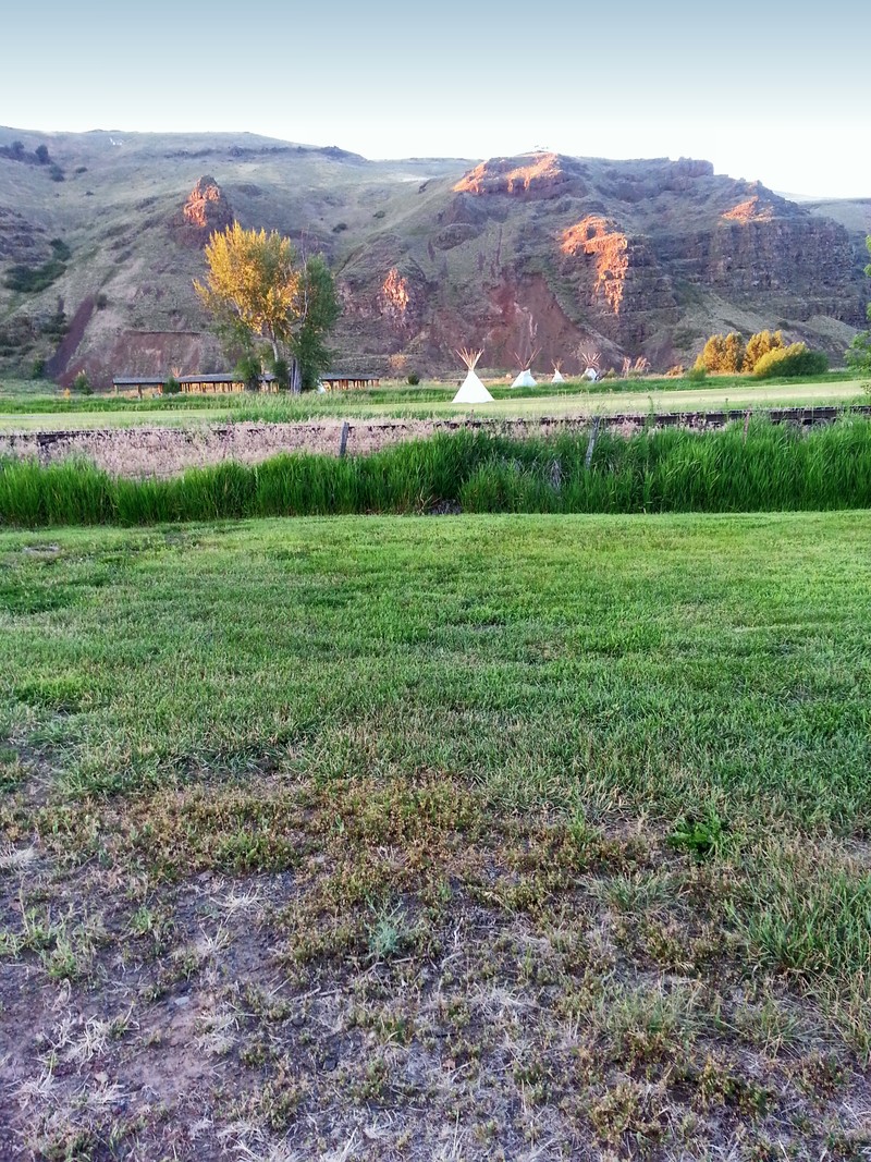 Wallowa, OR: a View of Tick Hill with the Pow Wow grounds