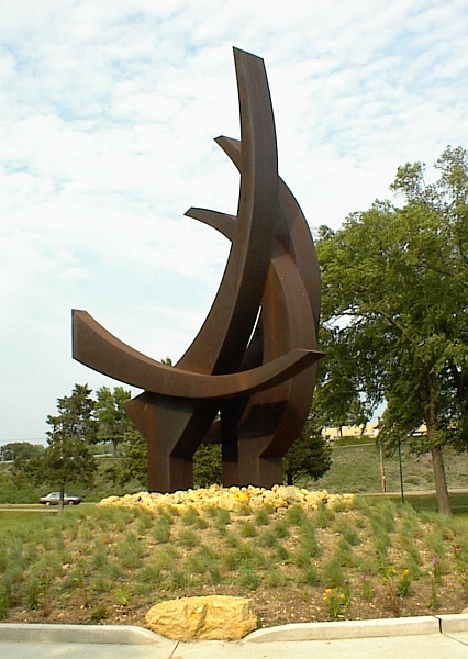 Beloit, WI: Celebration Sculpture recently moved to Riverside Park.