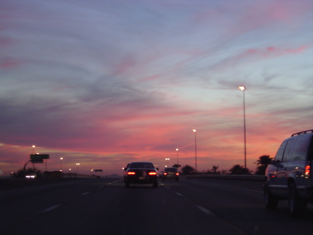 Phoenix, AZ: Beautiful Sunset from Loop 101 Freeway