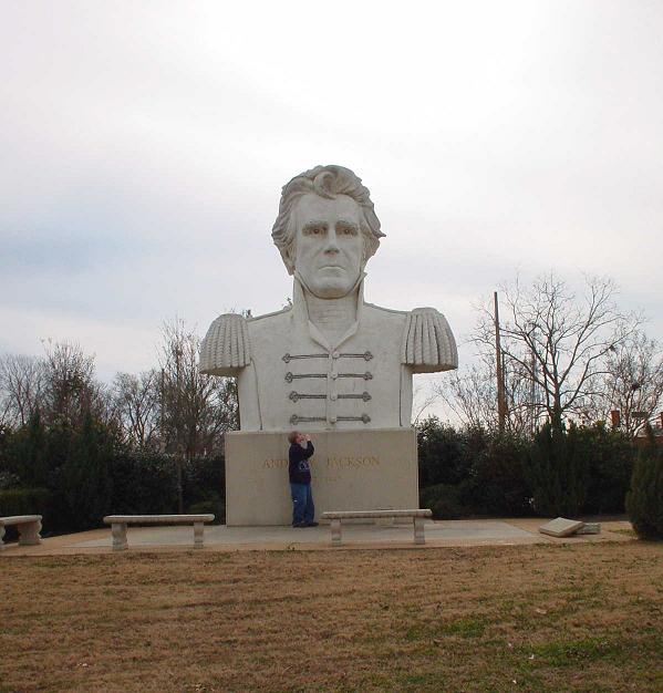 Jackson, MS: Large bust of Andrew Jackson