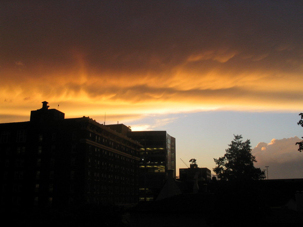 Evansville, IN: Storm coming over downtown Evansville, IN