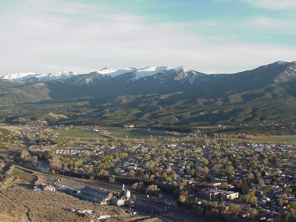 Salida, CO: looking southeast from atop "S" mountain