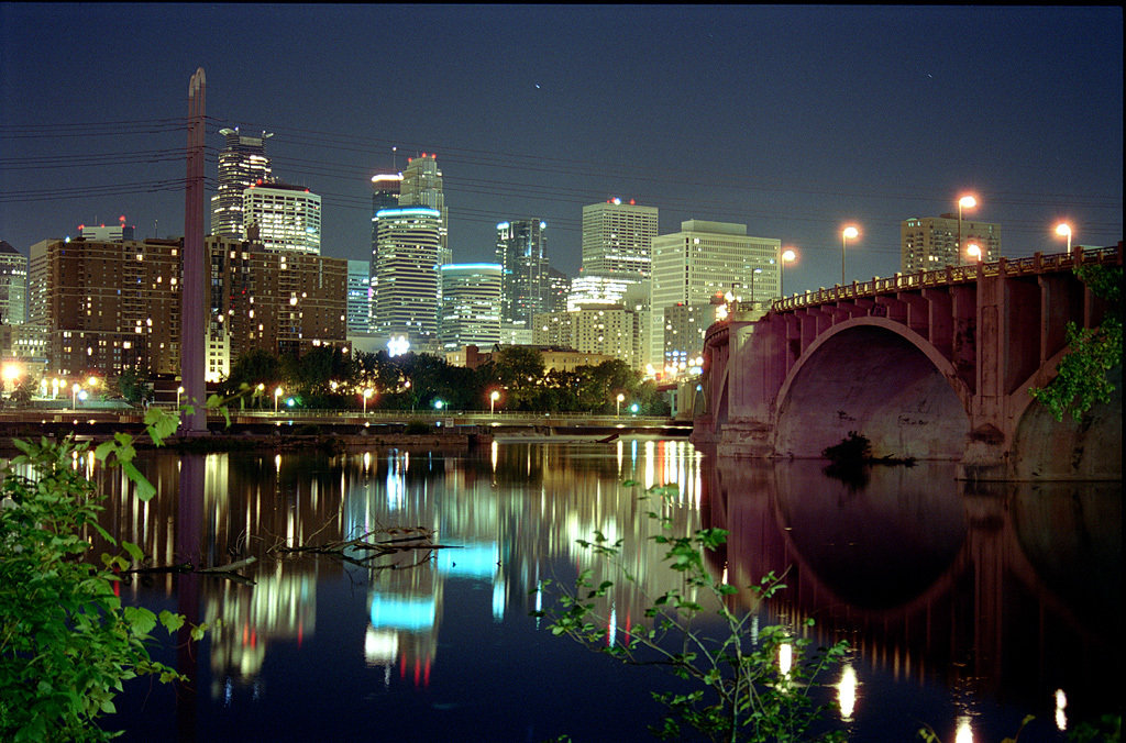 Minneapolis, MN: Downtown: Night view