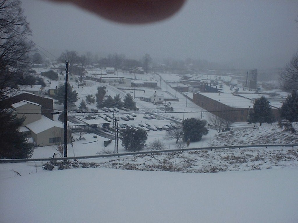 Marion, NC: VIEW OF MARION FROM THE WEST-WINTER