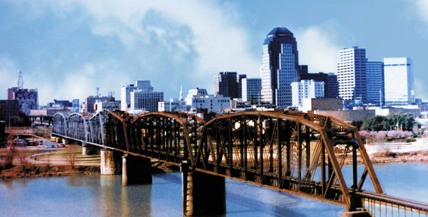 Shreveport, LA: Shreveport Skyline South of The Casino's