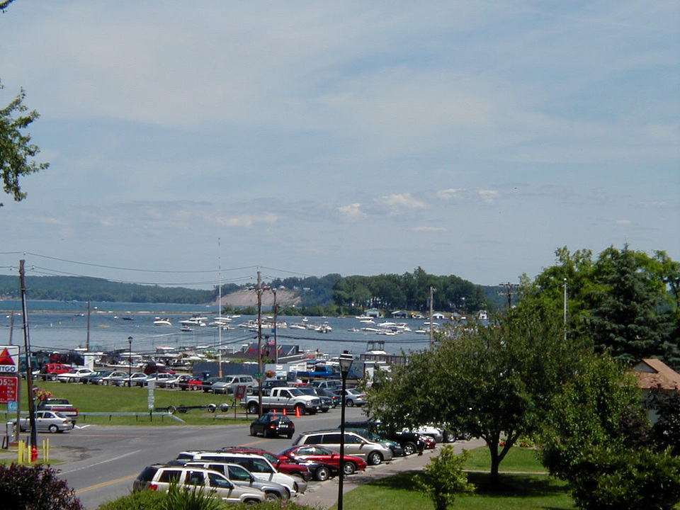 Sodus, NY: Sodus Point, NY - overlooking the village & Sodus Bay