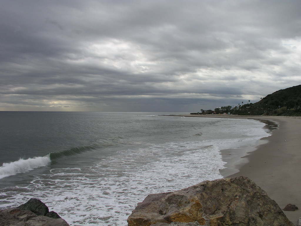 Malibu, CA: Looking North along the Beach