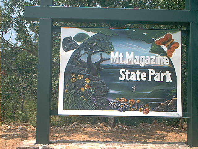 Magazine, AR: this is the sign when you first come into mount magazine