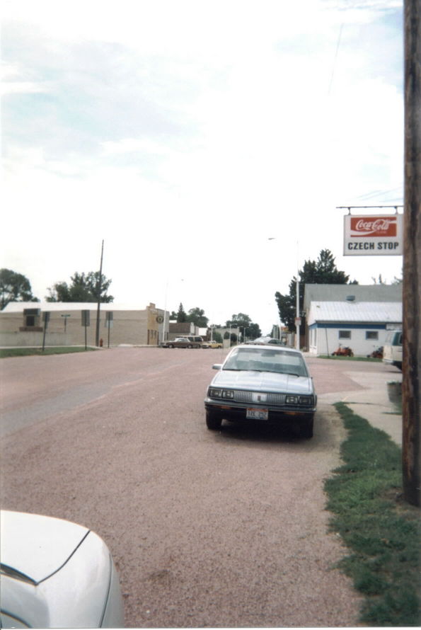 Tabor, SD: Downtown Tabor, South Dakota. Fall of 2000.