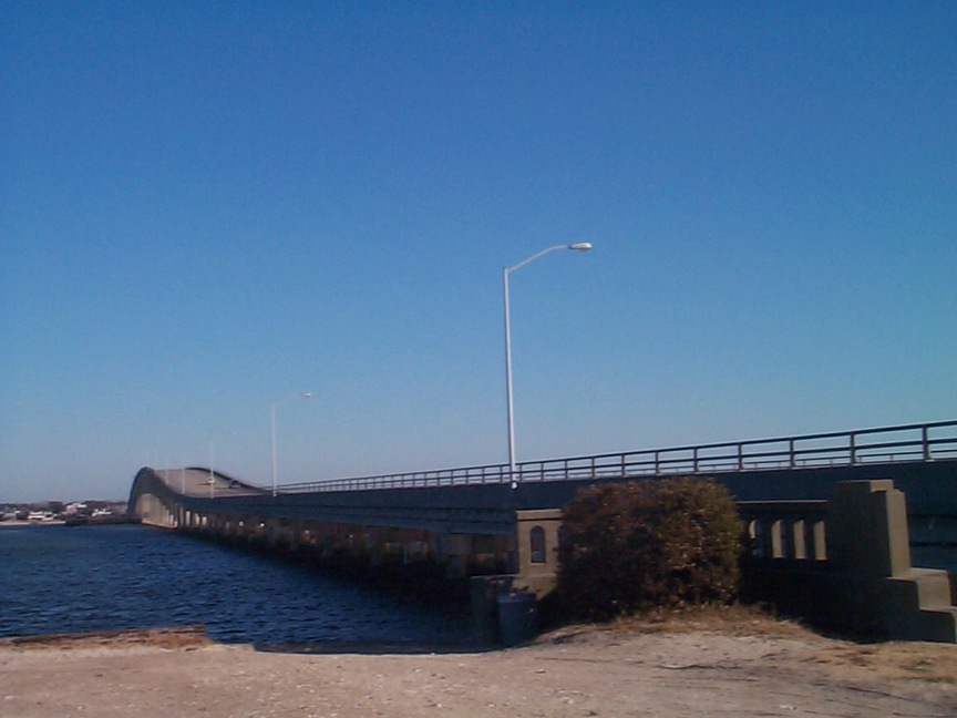 Atlantic Beach, NC: At;antic Beach High Rise Bridge going across Bogue Sound